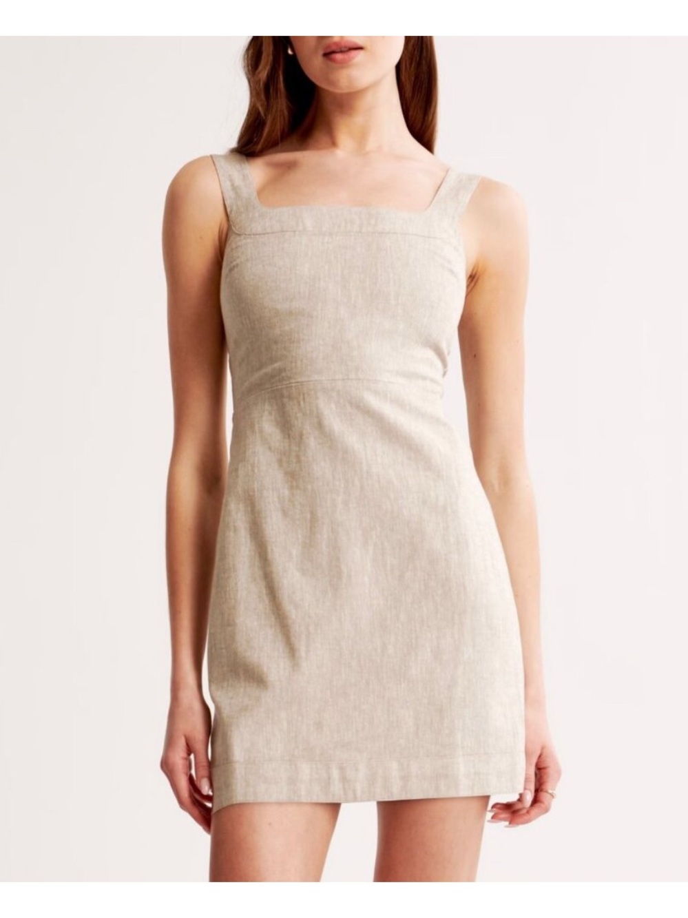 Abercrombie Linen-Blend Wide Strap Mini Dress